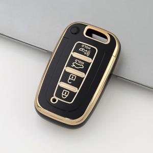 4버튼 소프트 TPU 자동차 키 케이스 커버, I30 IX35 렉서스 투싼 싼타페 솔라리스 소나타 베르나용, 기아 K5 신형 스포티지용