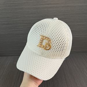 남성용 모자, 여름용 얇은 메쉬 챙 모자, 여성용 D 레터 야구 모자, 아웃도어 여행 캐주얼 스포츠 모자, 선바이저