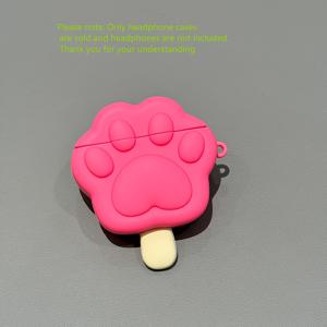 크리에이티브 로즈 레드 발 발자국 팝스이크 이어폰 케이스, Apple Airpods4 무선 이어폰 커버 Airpodspro2 맞춤형 Airpods3 만화 Airpods1/2세대/Pro3 보호 케이스에 적합