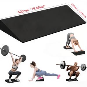 19.69 X 5.91 X 1.97인치 - 대형 사이즈 조절 가능 스쿼트 웨지/마모리사 스트레치 램프, 요가 매트 - 요가, 역도 및 다리 재활 훈련에 적합 - 다리 근력 및 균형 강화