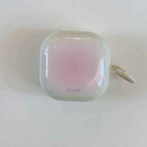 한국 스타일 간편 그라데이션 이어폰 케이스, Huawei Freebuds 5I/6I/7I/Se2/Se3//Clip-2, Samsung Buds Fe/2//Buds 3/4 호환, 링 트렌디 낙하 방지 이어폰 케이스, 선물, 패션 액세서리, 남녀 공용 생일 기념일 선물
