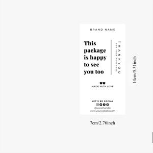 [맞춤 제작 가능] 50개/100개 맞춤형 무광 종이 접착 포장 상자 밀봉 라벨, 크기 4.8X9.6Cm/7X14Cm, 자가 접착 직사각형 스티커, 상업 포장용, 일회용, 나무, 플라스틱, 유리, 금속 호환