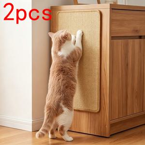 2개입 황마 고양이 스크래처 털 빠짐 방지 고정형 다층 운동 구조 개별 스크래칭 및 휴식 매트 소파 스크래칭 보호 고양이 매일 발톱 연마 운동 애완 동물 가구 액세서리, 새끼 고양이 및 성인 고양이에게 적합, 크리스마스 생일 선물