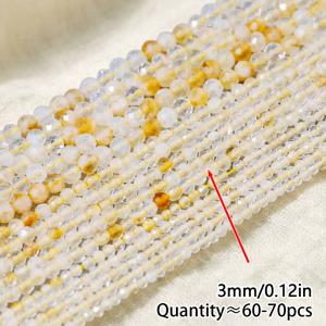 2/3/4mm 천연 시트린 파체드 스몰 라운드 비즈, 천연 골든 오렌지 미네랄 플러프 컷 페이스 피어스드 비즈, 주얼리 제작 팔찌 목걸이 비즈 재료, 귀걸이 펜던트 추가, 고대 스타일 헤어 액세서리 추가에 적합