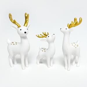 3개 달빛 아기 사슴 수집용 피규어, 이끼가 있는 미니어처 풍경, PVC 공예품, 원예 풍경 오두막, 야외 정원 다육이 분재 장식, 창의적인 가정 장식품, 방 책상용, 사무실 장식, 자동차 대시보드 장식품, 휴일 장식, 데일리 소형 선물