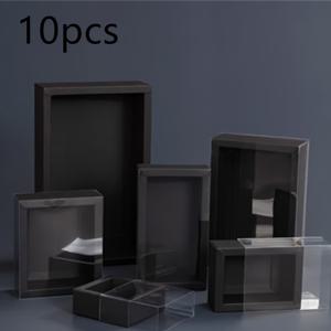 10pcs New Pull-Out Gift Boxes Simple Solid Color Window Paper Box Festive Small Gift Paaging Drawer Box Birthday Party Party Gift Box Bridal Gift, Christmas, Halloween