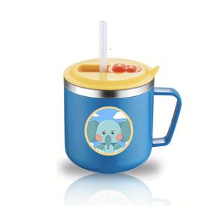 스테인리스 스틸 머그 1개, 손잡이와 계량 눈금이 있는 휴대용 커피컵, 우유컵