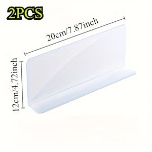 2개 PVC 투명 디바이더 - 다양한 사이즈, 고양이와 개 방지용 침대 스커트 가드, 간격 범퍼, 안전 소파 보호기, 가구 장벽, 선반 분리기, 가장자리 밀봉 도구