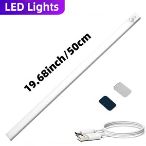 ENBBUFF 10//50cm USB-C 충전식 모션 센서 LED 조명 - 3색조절 가능, 자석 접착식 캐비닛 조명, 주방장, 옷장, 복도, 침실, 수납장용, 폴리싱 마감, 세련된 디자인, 내구성 플라스틱, 컴팩트한 구조, 홈 데코레이터용