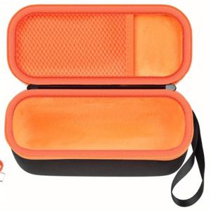 JBL Flip 7 6 5 무선 스피커용 /6/5 스피커 케이스, 플러시 안감 & 스크래치 방지 내부, 카라비너/케이블용 메시 수납, 탈부착식 휴대 스트랩 - 블랙 (케이스만 해당)
