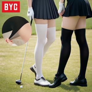 BYC 자외선차단 논슬립 투톤 팬티스타킹, 여름 UV 차단, 고탄력 신축성, 힙업, 올풀림 방지 골프 스타킹
