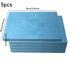 2/5개 수제 조경 빌딩 블록 베이스 플레이트, 2cm/0.79인치 두께 - 고밀도 폼 보드, 절단 및 연마 가능, DIY 공예 애호가, 건축 모형 테이블, 산악 조경, 모델 제작용 - 블루 폼 보드