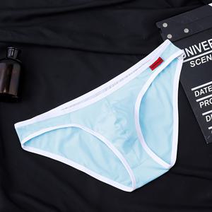 남성용 속옷 신상, 속건성 아이스 섬유 패브릭 패션 삼각 브리프, 섹시 비키니 남성용, 간편한 단색