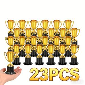 23개 미니 골든 어워드 - 파티 답례품, 대회, 토너먼트, 이벤트, 청소년 및 성인 우승자 상품용 플라스틱 금메달 - 시상식용 컵, 증정품