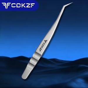 CDKZF 브랜드 세이코 스테인리스 스틸 골든 페더 핀셋, 고정밀 미끄럼 방지 핸들, 블랙헤드 제거/속눈썹 연장/수작업 수리용 다용도 정밀 핀셋, 가족을 위한 적합한 선물