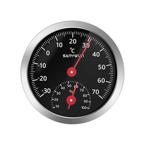 미니 기계식 배터리 없는 온습계, 케이스 포함, -30℃ ~ 70℃ 고온 내성. 실내 가정용 온도계, 고정밀 온습도 계. 사무실, 침실, 냉장고, 냉장창고, 실내 공간, 차량, 의료 키트, 피아노, , 사육장에 적합