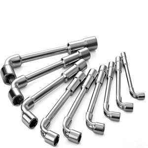 다기능 L자형 듀얼 헤드 육각 소켓 렌치 세트, 9pcs 미터법 8-19mm 육각 앵글 직각 스패너, 인체공학적 디자인 및 견고한 재료, 자동차 및 산업 유지 보수에 적합