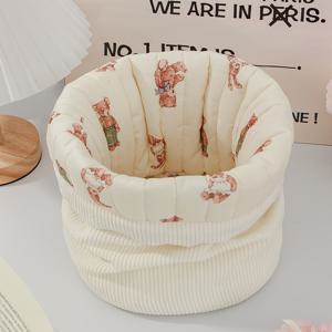 새로운 코듀로이 수납 버킷, 화장품 및 제품 수납 가방, 둥근 바닥 졸라매는 끈, 대용량 휴대용 수납 바구니, 카메라 수납 가방, 선반 바구니