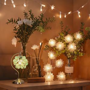 로맨틱 LED 광섬유 요정 조명 스트링, 배터리 작동 가랜드, 축제 장식, 파티, 웨딩 장식, 인조 꽃 리본 및 로맨틱 조명에 적합합니다. 실내 정원, 발코니, 웨딩에 적합합니다.