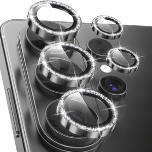 Samsung Galaxy S26 Ultra용 카메라 렌즈 보호 필름 5매 | 1:1 완벽한 핏 HD 클리어, 9H+ 강화 유리, 스크래치 방지 글리터 메탈 링, 케이스 호환 & 지문 방지