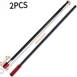 2개 30Cm 초장형 배치 헤드 연장 로드, 레드 2개 세트 스테인리스 스틸 드라이버 드릴 비트 연장기, 12인치 연장 소켓 드릴 비트 육각 핸들