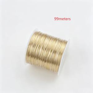 99미터 길이 0.4mm 두께 비즈 스트링, 3가지 색상, 색상 변색 및 비탄성, 수공예 실, 주얼리 디자인 재료, 수제 공예 비즈, 주얼리 제작 및 수공예, 팔찌 제작 및 미술에 적합