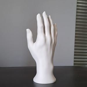 3D 프린팅 시뮬레이션 손 주얼리 트레이, 사실적인 손과 나뭇가지 디스플레이 받침대 포함 - 반지, 목걸이, 팔찌 홀더용, 가정용 플라스틱 탁상용, 결혼 선물, 기념일 선물, 장신구 진열용 탁상 액세서리, 주얼리 트레이