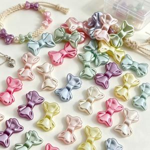 118개 9 X 15mm 리본 아크릴 비즈, 광택 투명 펜트리 리본 및 비즈, 여성 패션 펜던트 및 팔찌 > 여성 비즈 스트링 > 여성 패션 비즈 펜던트 수제 팔찌 목걸이 귀걸이 헤어밴드 폰 펜던트 의류 액세서리