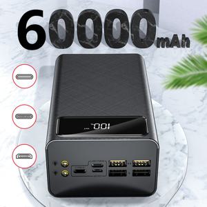 22.5W PD 고속 충전을 지원하는 새로운 60000mAh 보조 배터리, 차량 캠핑 및 야외 캠핑에 적합합니다.