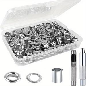 아이렛 12-20mm 원형 아이렛 (아이렛 플라이어 포함), 타포린 아이렛에 적합, 가스 아이 텐트 천 버클, 가스 아이 버클 및 닭 아이 버클용 정원 타포린 트럭 설치 도구