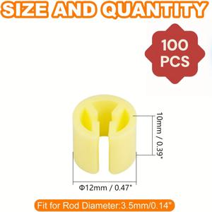 3.5mm 옷걸이용 100개 컬러 코드 플라스틱 행거 사이즈 라벨 - 내구성 있는 옷장 정리, 공간 절약형 의류 보관 솔루션, 가시적 색상 코딩 옷걸이 분류기
