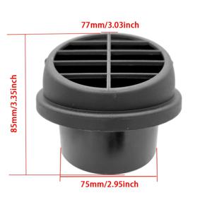 75mm 직경 워밍 에어 블로워, 주차용 히터 통풍구, 차량 히터 통풍구 방향 회전 가능, 트럭 자동차 부품 RV 히터에 적합