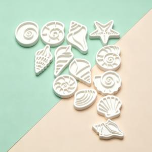 13개 세트 조개껍데기 도자기 스탬프, 부드러운 점토, 레진, 도자기 및 다양한 창의적인 방법과 호환, 카드, 스크랩북, 왁스 씰 등에 적합