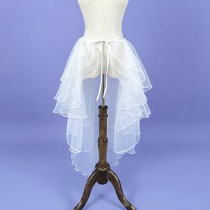 1pc Women's Asymmetrical Mermaid Dress with Tulle Skirt & Mesh Hem - Trailing Train Suitable for Wedding, Bridal, Bridesmaid, Stage Costume, Dan , Cosplay Dress