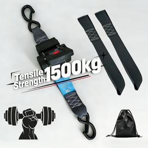 헤비듀티 자동 리트랙터블 화물 스트랩, 4m(157.5인치) 연장 나일론 웨빙, 1500kg 하중, 조립 불필요, 노력 절감형 디자인, 내구성 있는 금속 후크 포함 - 화물 고정 및 차량 견인에 이상적 (블랙)
