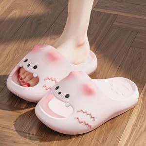 FZT 고양이 만화 여성용 실내 슬리퍼, 둥근 발가락형 오픈토 충격 흡수용 2cm 두꺼운 플랫폼이 있는 새로운 여름 패션 샌들. 실내 샤워, 야외 산책, 해변 휴가, 데일리 캐주얼웨어, 스포츠, 캠핑, 개울물 물덕逊에 적합. 3D 각인 귀와 고양이 발바닥 인솔이 있는 우아하고 심플한 디자인. 고품질. 세 가지 색상 제공, 여성 신발