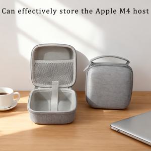 Apple Mac Mini M4 Pro용 손잡이 포함 휴대용 여행용 수납 가방, Mac Mini M4 및 추가 장치용 충격 방지 보호 정리 파우치