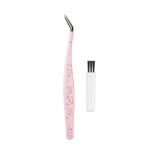 고정밀 접목 핀셋 2개, 다기능 핀셋, 스테인리스 스틸 속눈썹 연장 핀셋, 고정밀 그립, 곡선형 팁 속눈썹 핀셋, 정밀한 제모, 스테인리스 스틸 미용 도구, 속눈썹 연장 스튜디오용