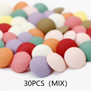 30개 17mm/0.67인치 다양한 색상의 만화 캐릭터 체크무늬 둥근 작은 단추, DIY 스티커 공예 재료, 가디건, 코트, 옷, 셔츠, 스웨터, 휴일 선물에 적합