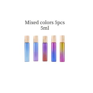 5/10개 혼합 색상 5ml/0.17oz, 10ml/0.34oz 용량 그라데이션 컬러 리필 가능 유리 롤온 병 - 향수, 알코올, 에센셜 오일에 적합 - 휴대성 및 여행에 이상적인 선택, 향수병 | 그라데이션 디자인