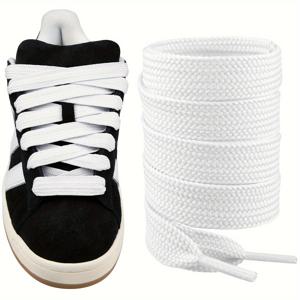 1켤레 신발 끈 (120Cm/47.24Inch) 20MM 청키 두꺼운 플랫 와이드 점보 신발 끈 스니커즈 신발 교체용 끈