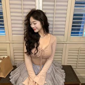 봄 여름 다용도 그레이 튜튜 스커트 페티코트 한국 스타일 여성용 간편한 플리츠 하프 스커트 스위트 매칭 부모-아동 의상
