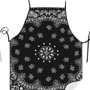 2D 프린트 디자인 페이즐리 남녀공용 앞치마 주방 요리 미용사용 앞치마