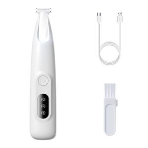애완동물 그루밍 클리퍼, USB 충전식 저소음 강아지 발 트리머, 고양이 및 강아지 털 면도기, LED 라이트 다기능 헤어 트리머 포함, 발톱, 눈, 얼굴, 엉덩이, 강아지 트리머, 강아지 그루밍 클리퍼에 적합