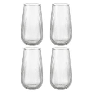 4개/6개 세트 580ml 세로 유리컵, 두 가지 모델 선택 가능, 물, 우유, 주스, 아이스 커피, 음료용 내열 유리컵, 여름 및 겨울 음료 용기