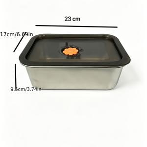 스테인리스 스틸 식품 보관 용기, 밀폐 및 누수 방지 뚜껑 포함, 재사용 가능한 식사 준비 도시락, 냉동 가능, 남은 음식, 과일 및 간식 보관에 적합