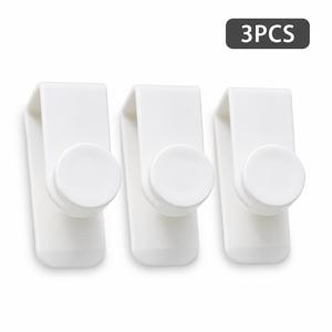 가정용 주방 수납장 도어 후크 3/6개, 주방, 침실, 욕실 등에 적합, 모던 스타일, 수건, 장갑, 모자, 쓰레기 봉투 등을 걸 수 있는 강력 보강형 도어 장착형 수납 후크
