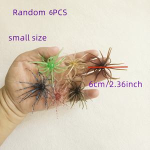 랜덤 색상 6개, 루어 플로팅 성게 소프트 베이트 소프트 웜 루어 인공 미끼 바다 낚시 블랙 핏 와일드 낚시 물고지렁이 공 베이트