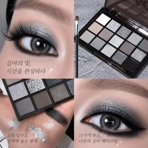 15구 아이섀도 팔레트 스모키 아이섀도우 스모키메이크업 섀도우팔레트 쿨 스모키 그레이 섀도우팔레트