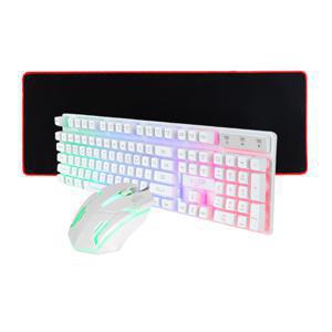 지클릭커 GMK-180 PLUS 화이트 게이밍 키보드 마우스 세트 LED 가성비 높은 PC방